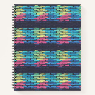 "Pixel Punk: Neon Mortar Mutiny" Notebook