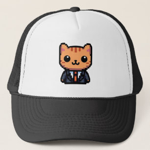 Pixel Purrfection Cat Trucker Hat