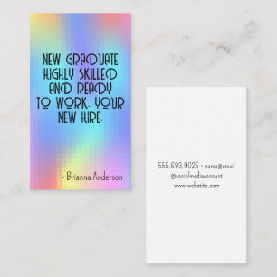 Pixel Rainbow Background Business Card