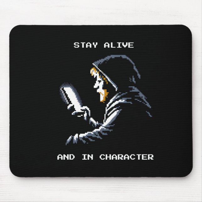 Pixel Roleplay Retro Gamer Vibes  Mouse Pad (Front)