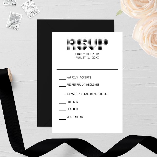 Pixel RSVP Wedding RSVP Card (Creator Uploaded)