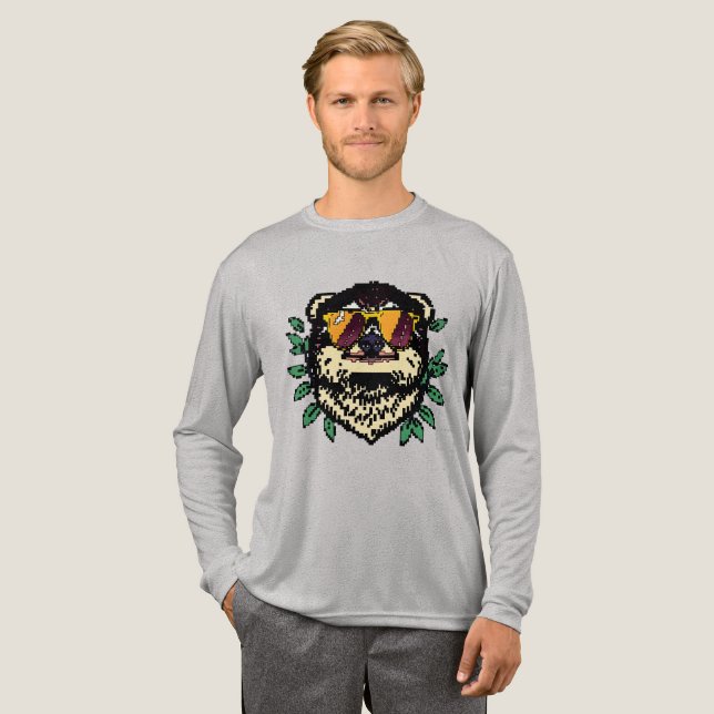 Pixel Sloth Tri-Blend Shirt (Full Front)
