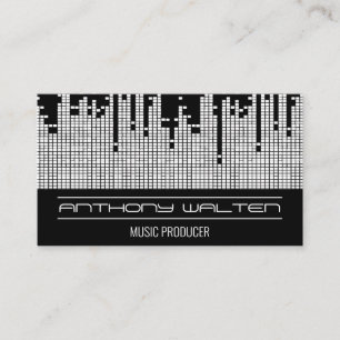 Pixel Sound Bar Background Business Card