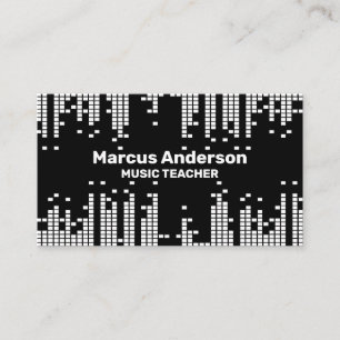 Pixel Sound Bar Background Business Card