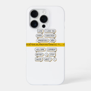 Pixel Speech Bubble Pack – Retro Social Media Phra iPhone 16 Pro Case