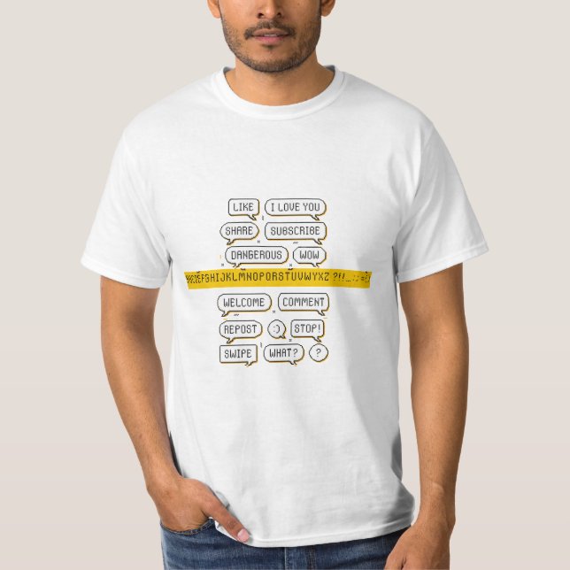 Pixel Speech Bubble Pack – Retro Social Media Phra T-Shirt (Front)