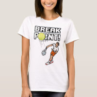 Pixel Sport Retro Tennis "Break Point!" T-Shirt