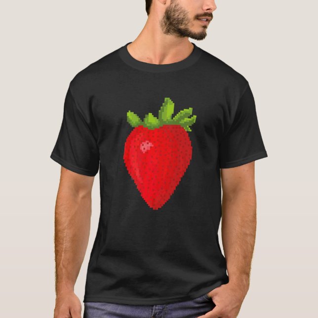 Pixel  Strawberry T-Shirt (Front)