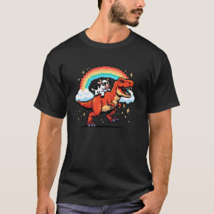 Pixel Style Art Cow T-Rex Tyrannosaurus 8 Bit Grap T-Shirt