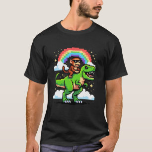 Pixel Style Art Monkey T-Rex Tyrannosaurus 8 Bit G T-Shirt