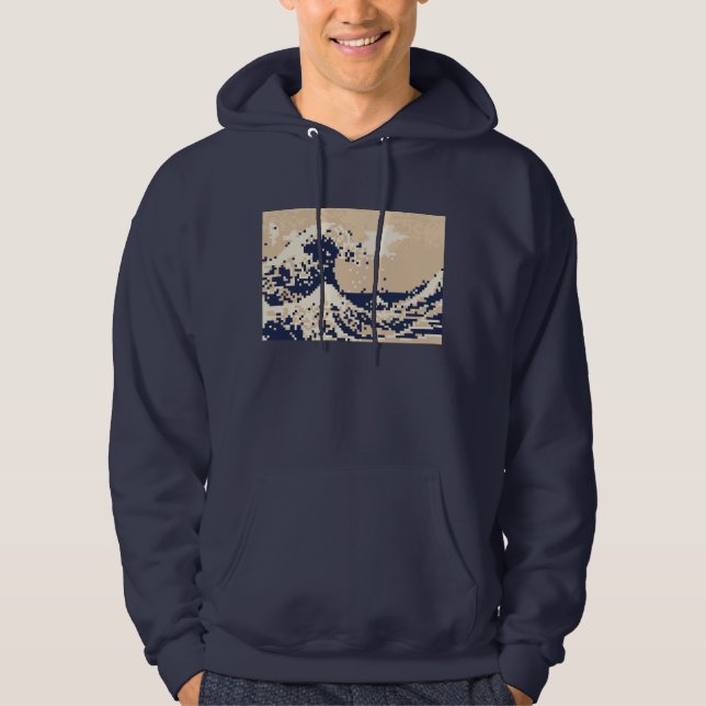 Pixel Tsunami 8 Bit Pixel Art Hoodie (Front)