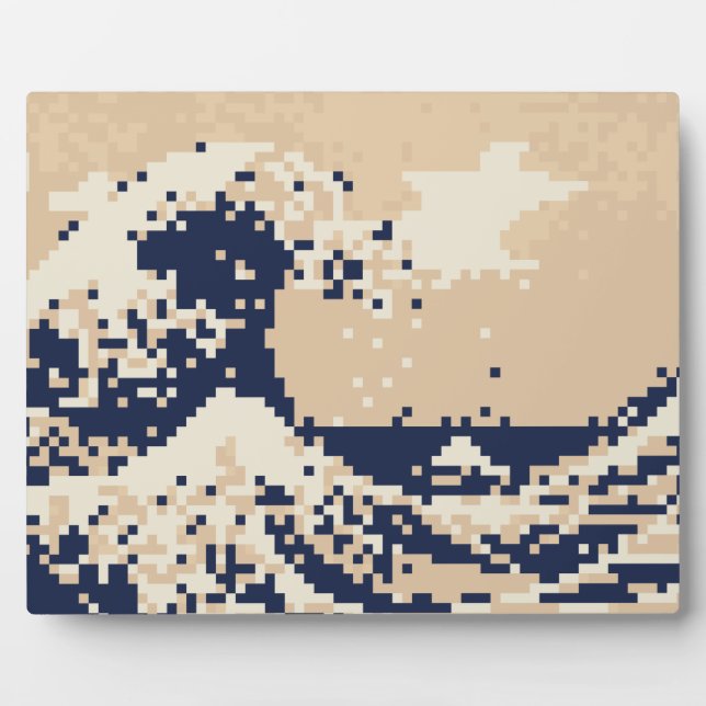 Pixel Tsunami 8 Bit Pixel Art Plaque (Front)