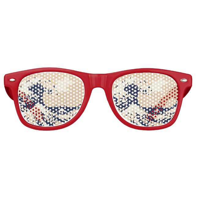Pixel Tsunami 8 Bit Pixel Art Retro Sunglasses (Front)