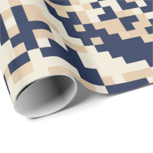 Pixel Tsunami 8 Bit Pixel Art Wrapping Paper
