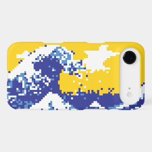 Pixel Tsunami Blue 8 Bit Pixel Art