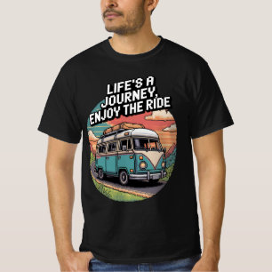 Pixel Van Life – Life’s A Journey, Enjoy the Ride T-Shirt