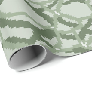 Pixel Water Ripple Pattern Wrapping Paper