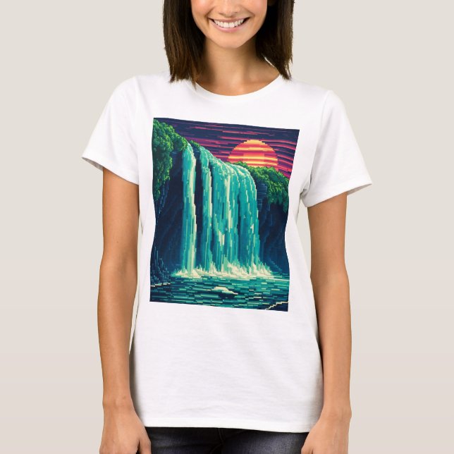 pixel waterfall T-Shirt (Front)