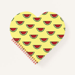 Pixel Watermelon Pattern Notebook