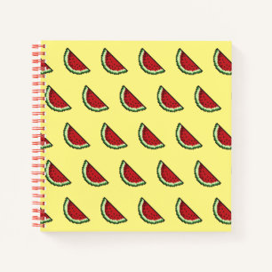 Pixel Watermelon Pattern Notebook