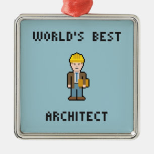 Pixel World's Best Architect Metal Tree Decoration