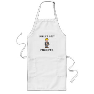 Pixel World's Best Engineer Long Apron