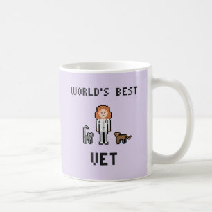 Pixel World's Best Female Vet Mug