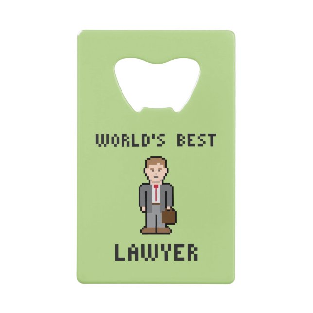 Pixel World's Best Lawyer Bottle Opener (Front)