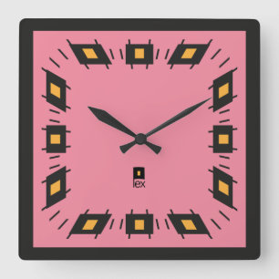 PIXELAT FIRST SERIES LEX by Masanser Square Wall Clock