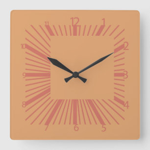 Pixelat internally squares by Masanser Square Wall Clock