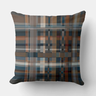 pixelated autumn plaid 004 cushion