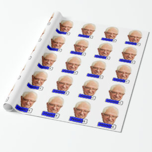 Pixelated Bernie Sanders - PROGRESS Wrapping Paper