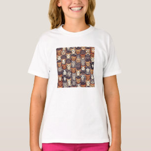 Pixelated Digital Colorful Cats T-Shirt