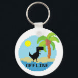 Pixelated Dinosaur Vacation Tech Enthusiasts Coder Key Ring<br><div class="desc">Pixelated Dinosaur Vacation Tech Enthusiasts Coder Gamer</div>