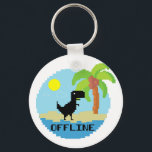 Pixelated Dinosaur Vacation Tech Enthusiasts Coder Key Ring<br><div class="desc">Pixelated Dinosaur Vacation Tech Enthusiasts Coder Gamer</div>