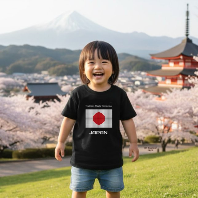 Pixelated flag of Japan Baby T-Shirt (Creator Uploaded)