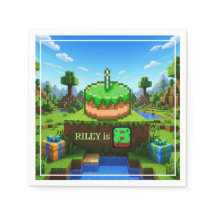 Pixelated Gamer Green Building Folded 