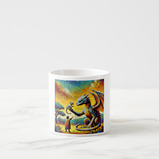 pixelated image of a dragon trainer espresso cup