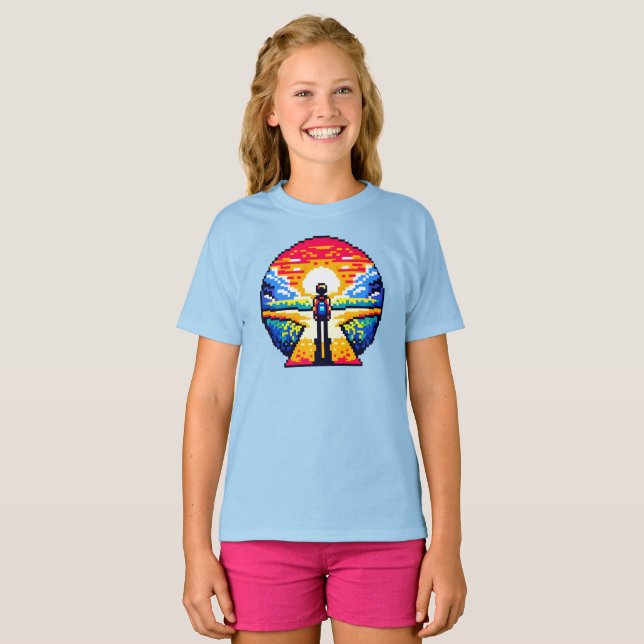 Pixelated Life's Crossroads T-Shirt (Front Full)