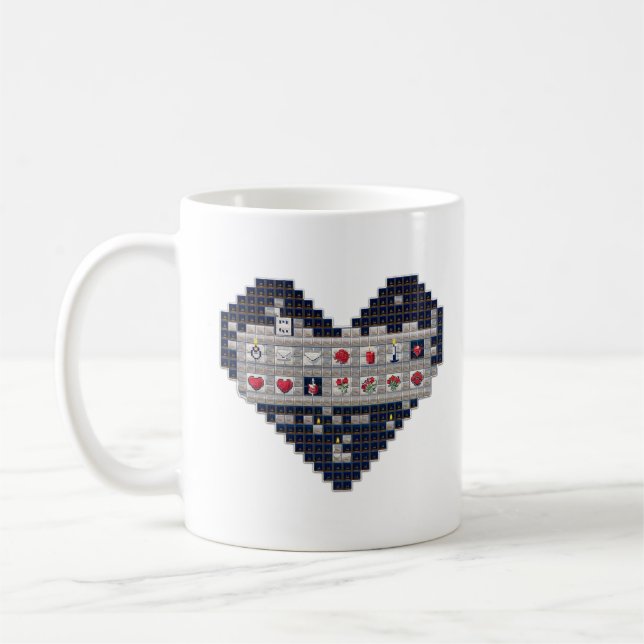 Pixelated Love Coffee Mug (Left)