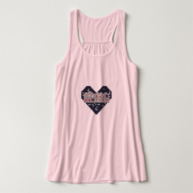 Pixelated Love Singlet (Design Front)