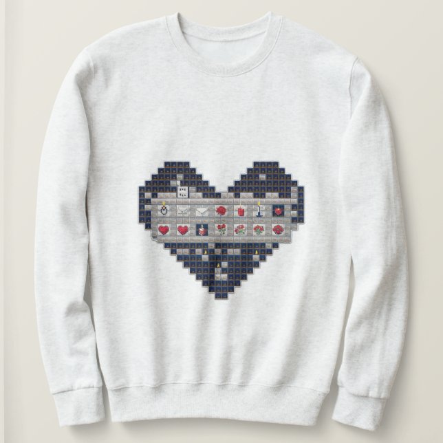 Pixelated Love Sweatshirt (Design Front)