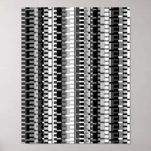 Pixelated Mathematical Pattern  Poster