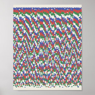 Pixelated Mathematical Pattern  Poster