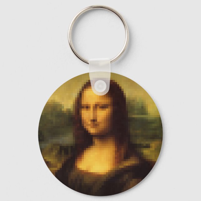 Pixelated Mona Lisa Key Ring (Front)