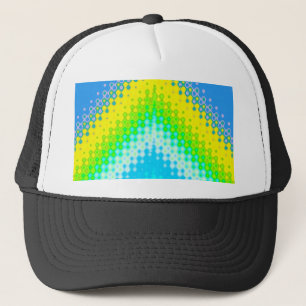 Pixelated Mountain Blue Trucker Hat