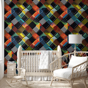 Pixelated Patchwork Wallpaper