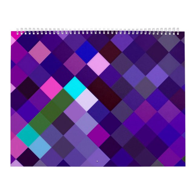 Pixelated Pattern - Purple Calendar (Cover)