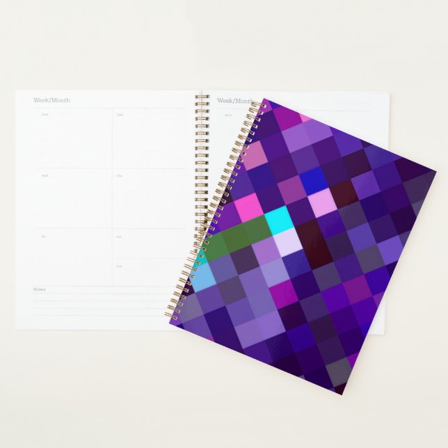 Pixelated Pattern - Purple Planner (Display)