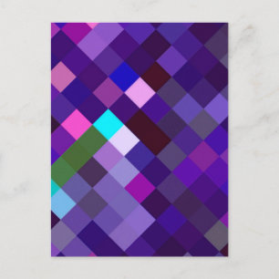 Pixelated Pattern - Purple Postcard